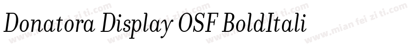 Donatora Display OSF BoldItalic字体转换